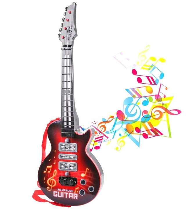 GITARA ROCKOWA DZIECI ŚWIECI GRA STRUNY INSTRUMENT