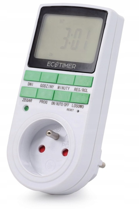 Programator Czasowy Timer Włącznik Prądu Zasilania Tygodniowy Polskie Menu