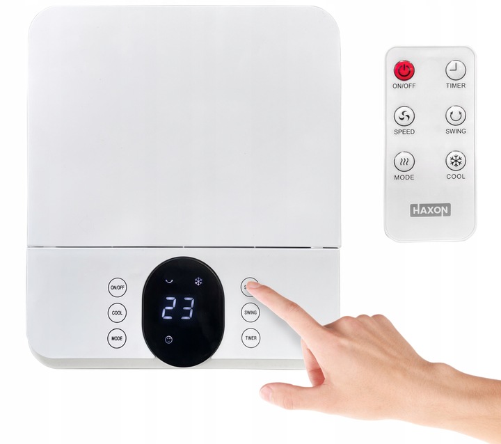 Klimatyzator wodny przenośny HAXON ZAX 4w1 LED nawilżacz pilot + wkłady