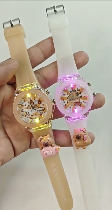 zegarek dziecięcy KAPIBARA dla dziewczynki dzieci ŚWIECĄCY i fosfowyzujący