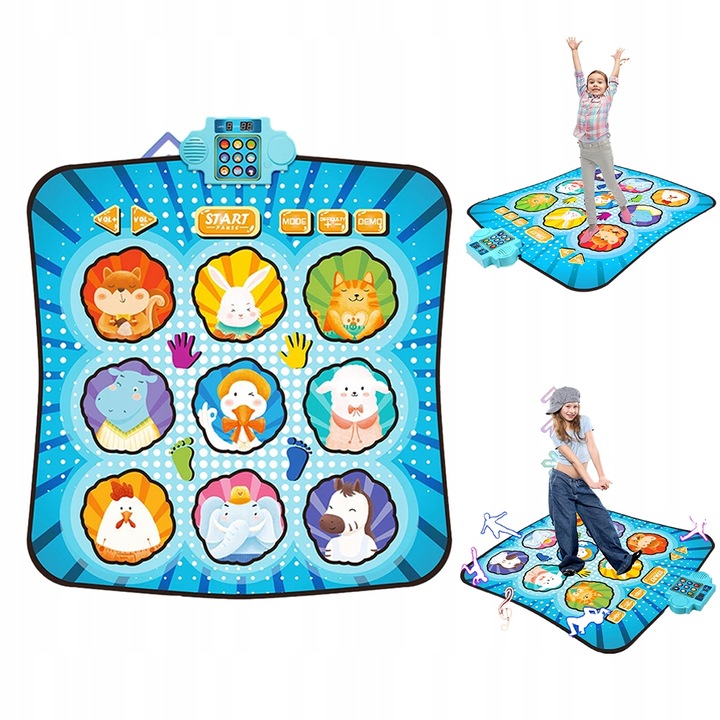 MATA MUZYCZNA TAŃCZENIA GRA INTERAKTYWNA TANECZNA DZIECI Z LED 4 TRYBY