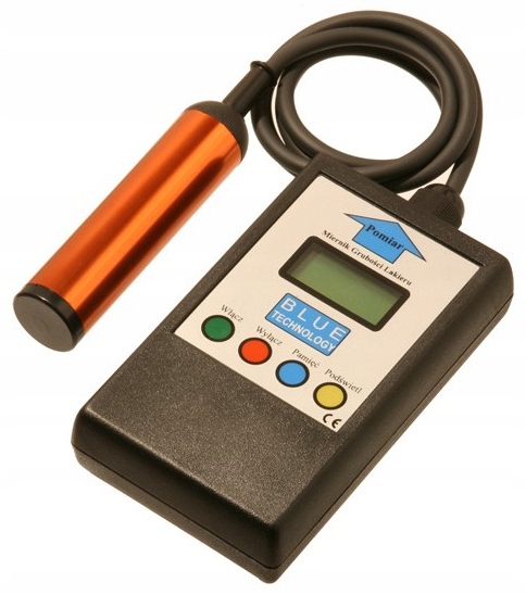 Miernik grubości lakieru Czujnik Tester MGR-10-S-AL Stal, Alu. Sonda Płaska