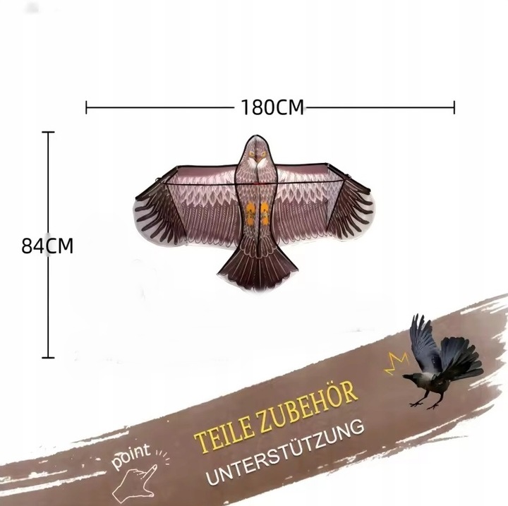 Profesjonalny Odstraszacz PTAKÓW GOŁĘBI SZPAKÓW sokół LATAWIEC ORZEŁ