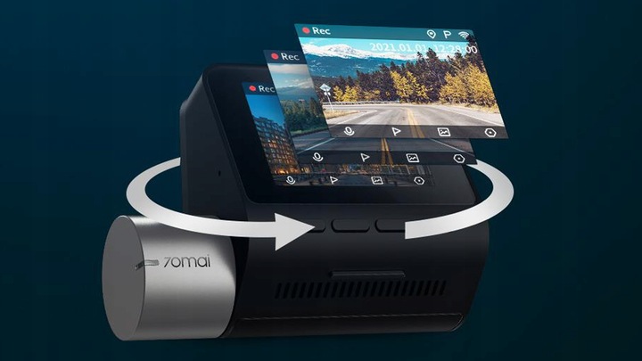 70mai Wideorejestrator A510 Kamera HDR + karta SAMSUNG 64GB EVO+