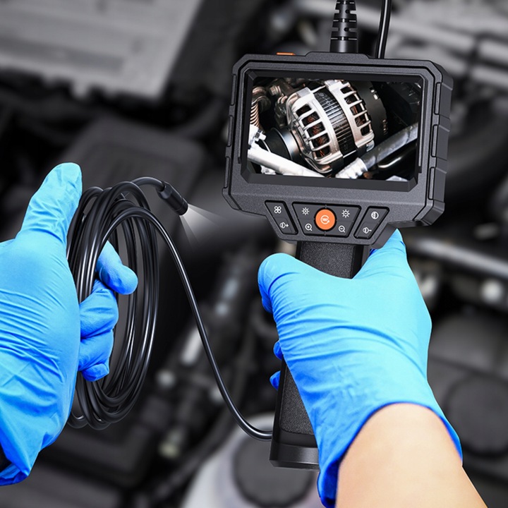 KAMERA INSPEKCYJNA WARSZTATOWA ENDOSKOP BOROSKOP IP67 DO RUR 5m LCD 4,3''