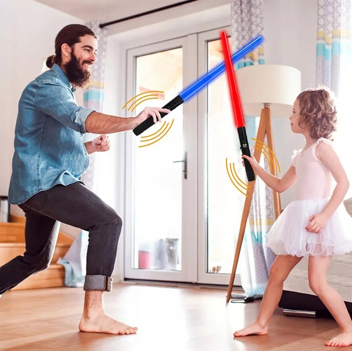 ZABAWKOWY MIECZ ŚWIETLNY ŚWIECĄCY Z DŹWIĘK 14 KOL