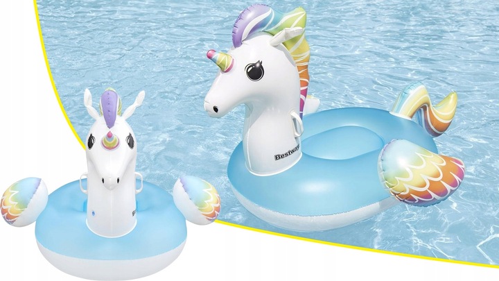 MATERAC DMUCHANY JEDNOROŻEC DO PŁYWANIA WODY DLA DZIECI PŁYWAK 155x119 CM