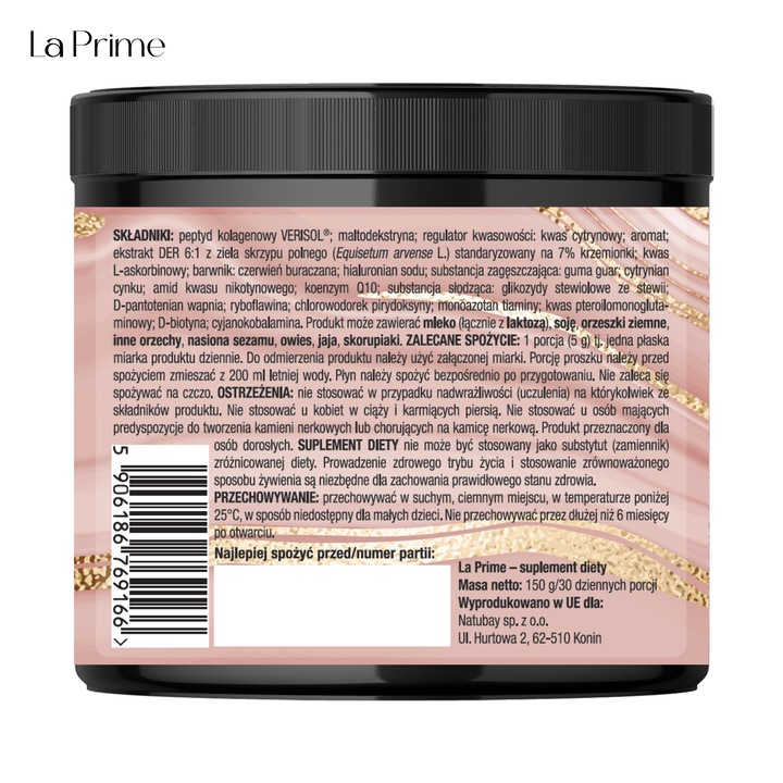 KOLAGEN COLLAGEN LA PRIME W PROSZKU Wołowy Do Picia Skóra Włosy Paznokcie