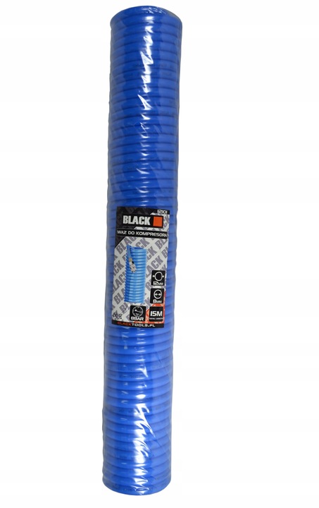 WĄŻ DO KOMPRESORA SPIRALNY 8*12MM 15M BLACK