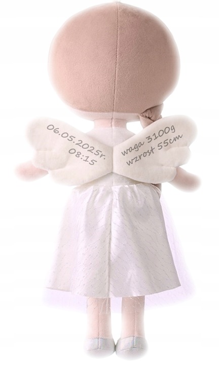 Prezent dla noworodka - LALKA Z METRYCZKĄ - Pamiątka na Chrzest - METOO 0+