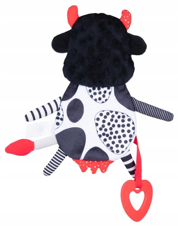 BaliBaZoo KONTRASTOWA KROWA Zabawka dla niemowląt Szeleścik Gryzak 0m+