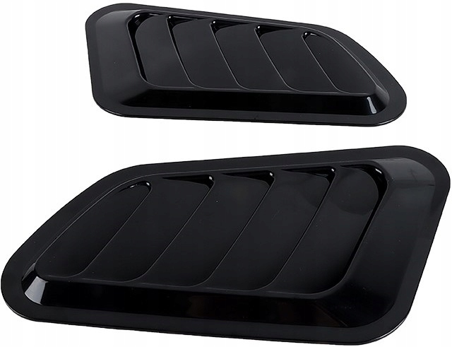 WLOTY POWIETRZA x2 NA MASKĘ ZDERZAK TUNING UNIWERSALNE CZARNE ATRAPA