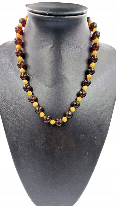 KOMPLET KORALE + BRANSOLETKA BURSZTYN BAŁTYCKI NASZYJNIK NA PREZENT NATURAL