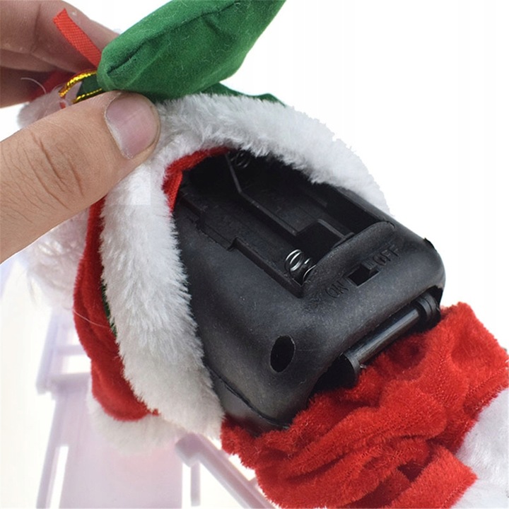 Elektryczna Drabina Wspinaczkowa Święty Mikołaj Świąteczna Figurka Muzyczna