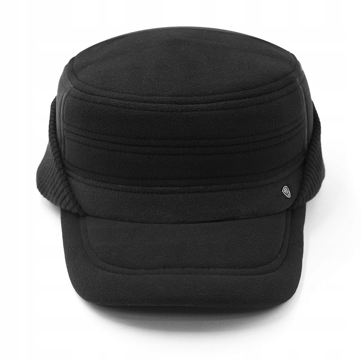 Czapka z daszkiem męska PATROLÓWKA nauszniki POLAR