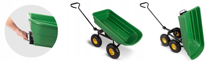 Wózek ogrodowy transportowy taczka wywrotka przyczepka 3w1 200kg