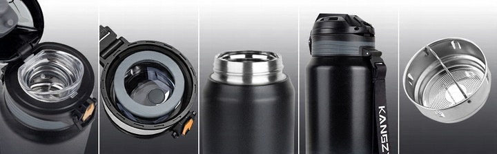 Kubek termiczny Termos Bidon na napoje kawę Sportowy izolowany z ustnikiem