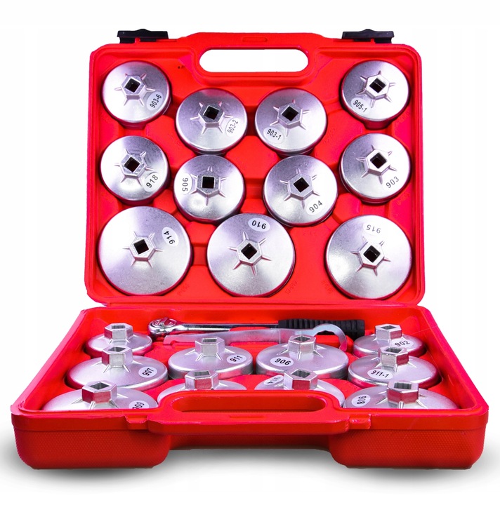 KLUCZE NASADOWE DO FILTRÓW OLEJU NASADKI ZESTAW 23 elementy