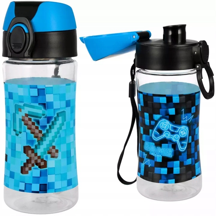 ZESTAW ŚNIADANIOWY BIDON ŚNIADANIÓWKA TRITAN 450ml BPA FREE PIXELE PAD