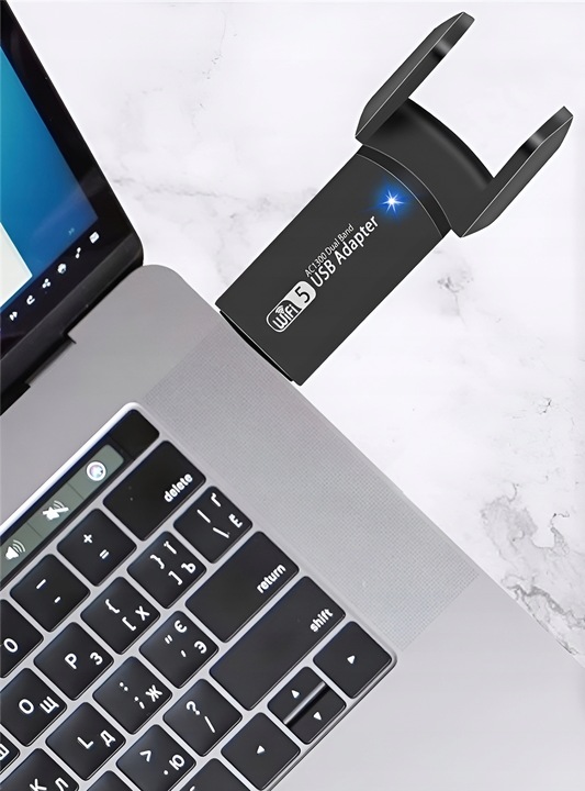 KARTA SIECIOWA WIFI ADAPTER USB 3.0 1300 Mbps 5ghz 2 TRYBY SYMULACJA AP