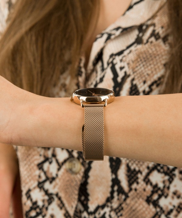 Zegarek damski BOWA Milan Black Rose-Gold Mesh 34 Bowa-MI347-17-167M