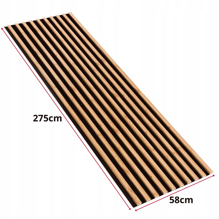 Lamele na Filcu Ścienne 275x58cm Panele Dekoracyjne 3D DĄB WOTAN i Inne