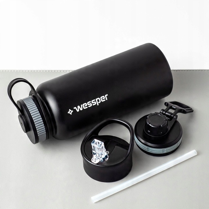 BUTELKA TERMICZNA WESSPER KUBEK TERMICZNY ZE SŁOMKĄ STAL NIERDZEWNA 1000 ml