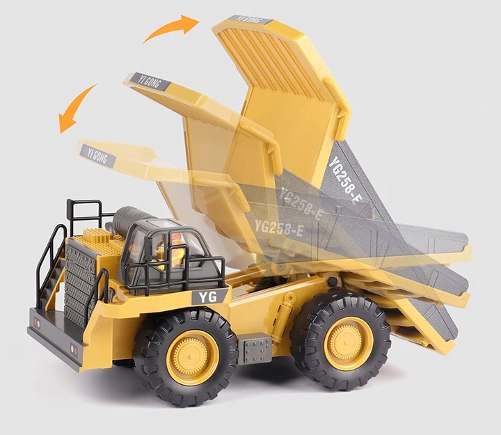 WYWROTKA ZDALNIE STEROWANA PILOTEM CIĘŻARÓWKA RC POJAZD MASZYNA BUDOWLANA