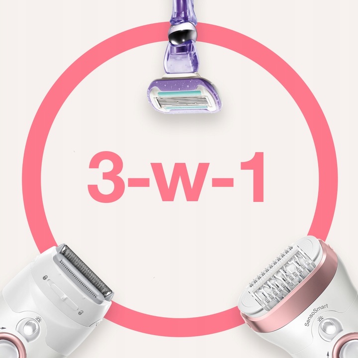 Depilator Braun SES 9870 SensoSmart +golarka Venus