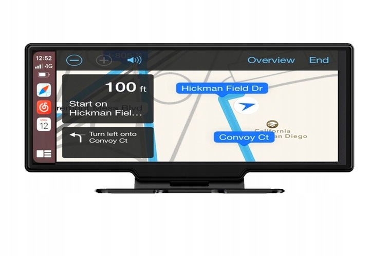 Stacja Ekran Monitor Nawigacja Rejestrator 4K Kamera Android Auto CarPlay