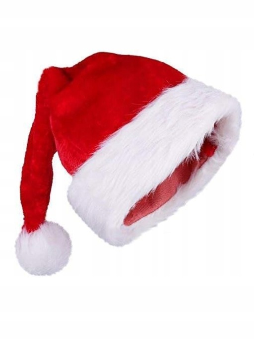 Czapka Mikołaja z ciepłego pluszu