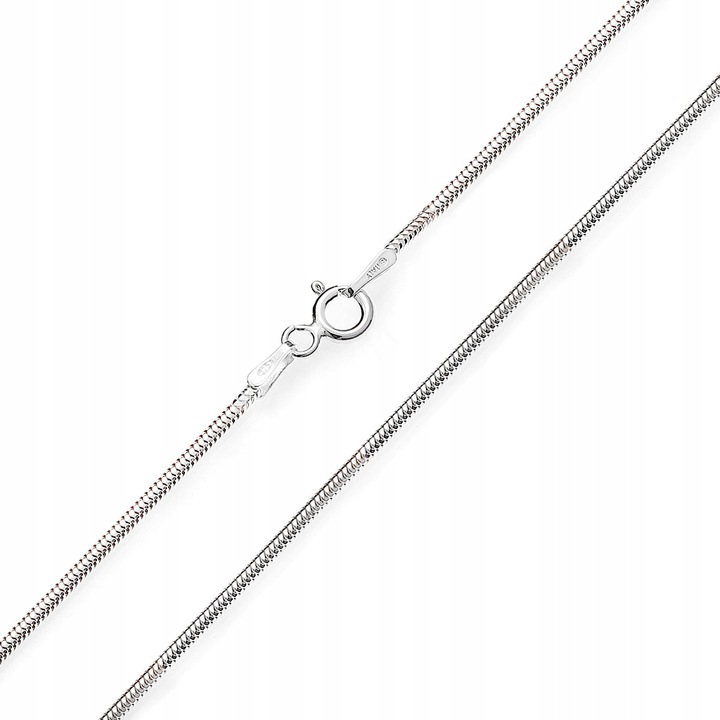 Łańcuszek srebrny damski Splot ŻMIJKA LINKA Srebro pr. 925 | 80 cm x 1.5 mm