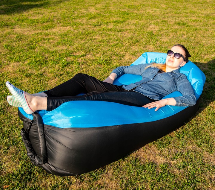 LAZY BAG Air Sofa DMUCHANA Leżak Materac Fotel Materiał Ripstop ZAGŁÓWEK