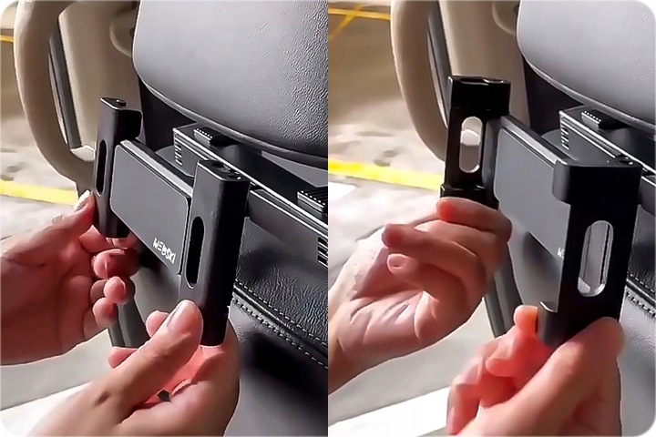 REGULOWANY UCHWYT SAMOCHODOWY HOLDER TRZYMAK NA TABLET TELEFON NA ZAGŁÓWEK