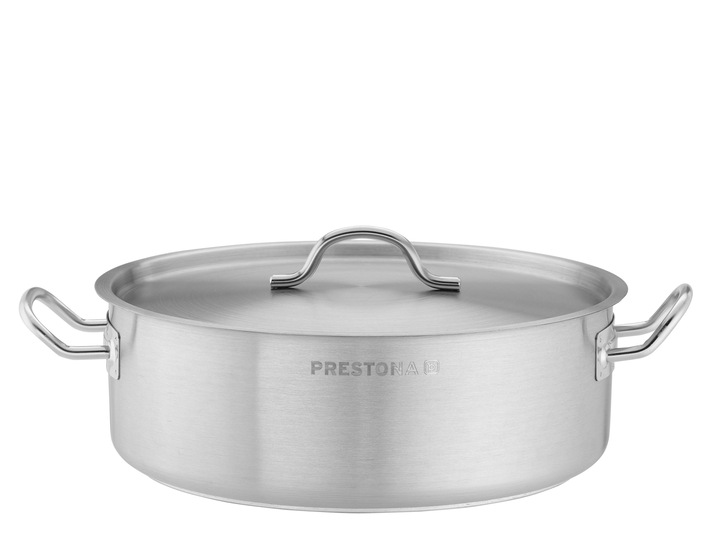 GARNEK INDUKCJA NIERDZEWNY 8,8 L NISKI 320 mm TROJWARSTWOWE DNO PRESTONA