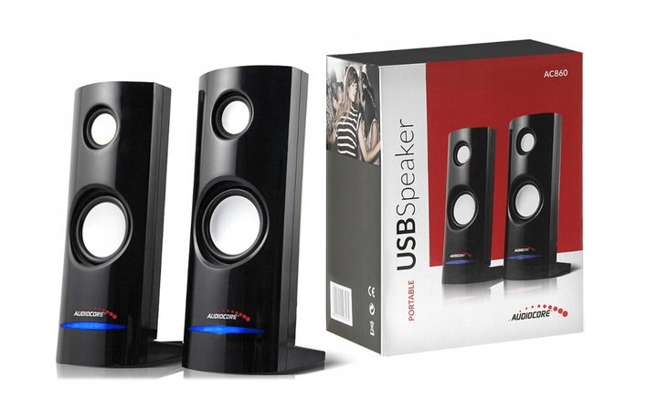 GŁOŚNIKI KOMPUTEROWE 2.0 USB do KOMPUTERA LAPTOPA