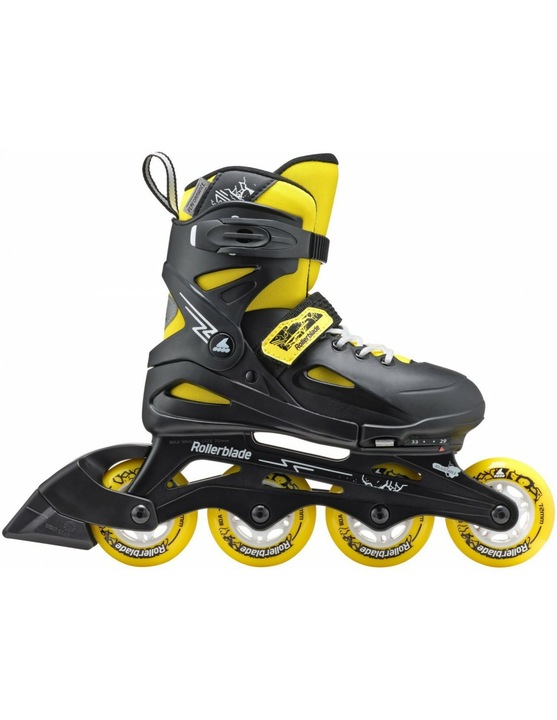 ROLLERBLADE fury rolki regulowane młodzieżowe czarne/żółte