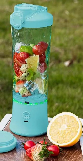 BLENDER SHAKER TURYSTYCZNY DIODY LED USB-C AKUMULATOR 600ML BEZPRZEWODOWY