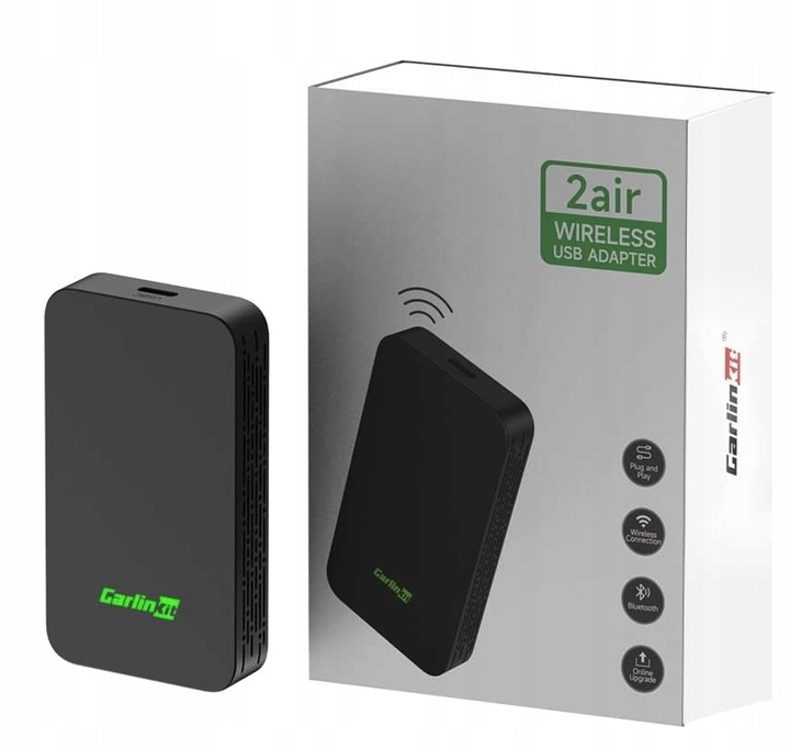 CARPLAY CARLINK 5.0 ADAPTER ANDROID AUTO APPLE BEZPRZEWODOWY MODUŁ CZARNY
