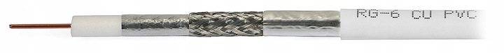Przewód antenowy RG-6 Cu Tri-Shield Eca A+ 50m