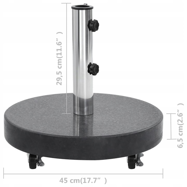 Podstawa pod parasol, granitowa, 30 kg, okrągła,