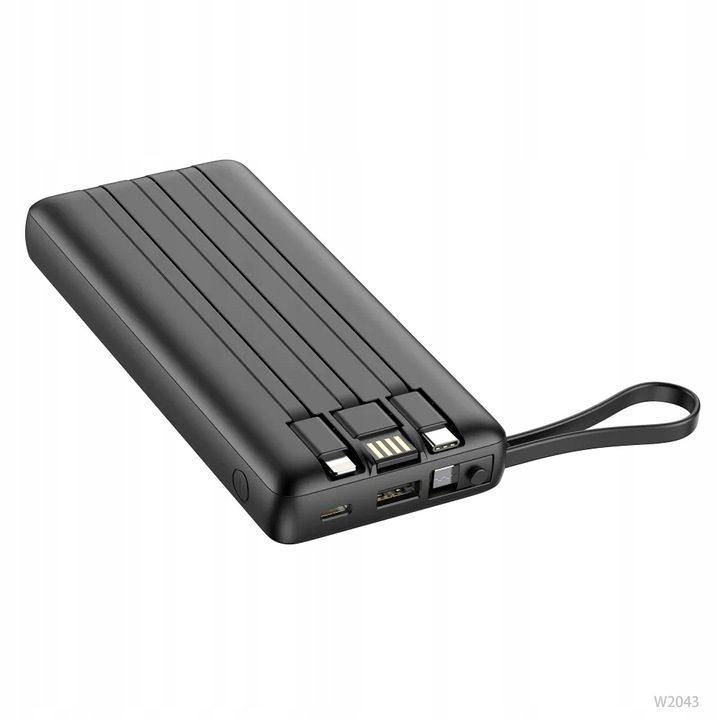 POWERBANK VEGER C20 BATERIA 20000mAh USB-C micro Lightning +wbudowany kabel