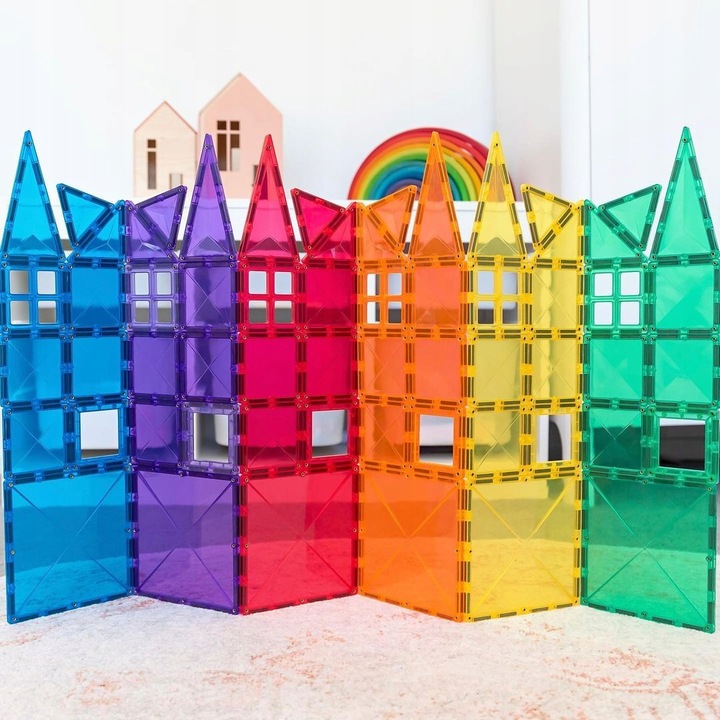 Connetix: 60 el. Klocki magnetyczne Starter Pack Rainbow