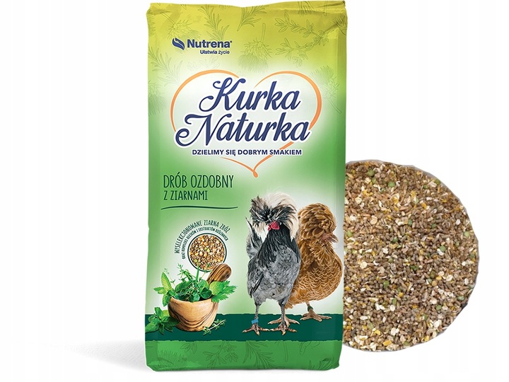 PASZA DLA DROBIU OZDOBNEGO KURKA NATURKA Z ZIARNAMI 20KG NI441X00-W20-K-S