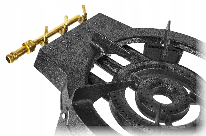 PALNIK GAZOWY TABORET ŻELIWNY KUCHENKA 9,8kW ZESTAW WĄŻ REDUKTOR