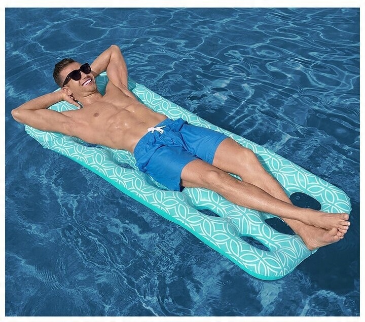 Duży Wygodny Materac Leżak Szezlong Dmuchany do Wody Pływania Basenu 43550
