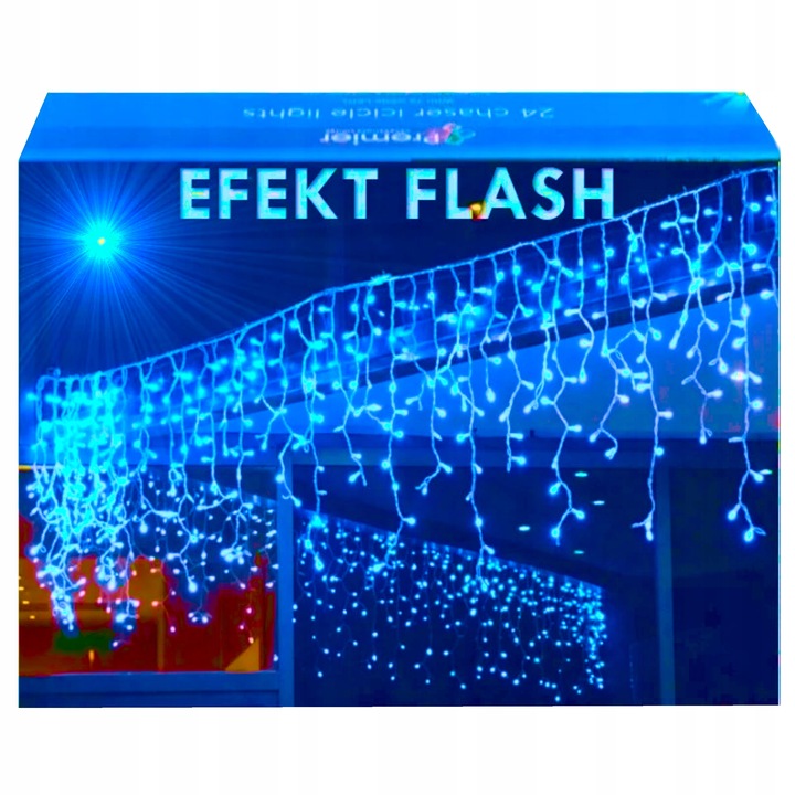 LAMPKI SOPLE 100 LED GRUBY KABEL 5,5m + FLASH