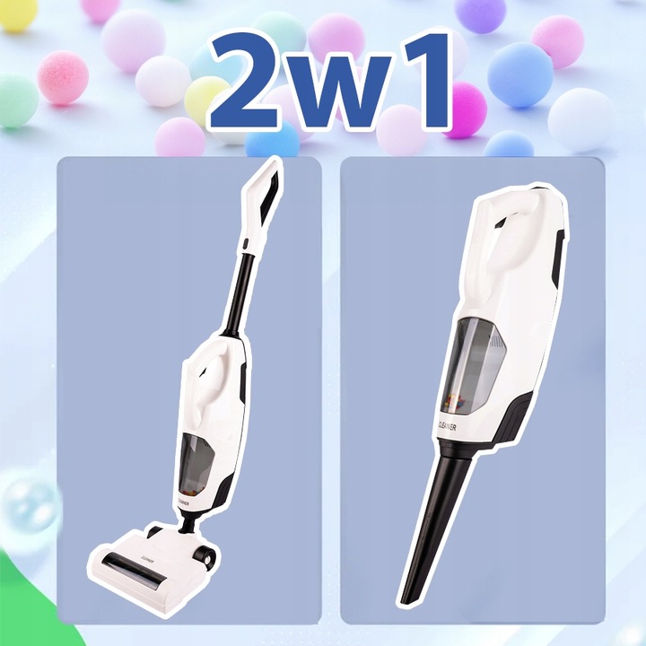 ODKURZACZ PIONOWY DLA DZIECI BEZPRZEWODOWY Z FUNKCJĄ SSANIA Z DŹWIĘKIEM 2w1