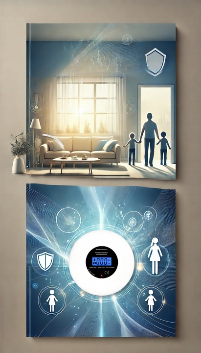 CZUJNIK CZADU DYMU TLENKU WĘGLA 2W1 CERTYFIKOWANY BEZPRZEWODOWY GŁOŚNY 85dB