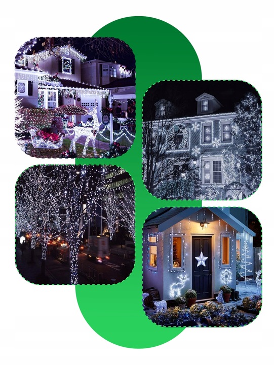 LAMPKI CHOINKOWE ŚWIATEŁKA 500led BIAŁE ZIMNE ~35 M WEWNĘTRZNE ZEWNĘTRZNE